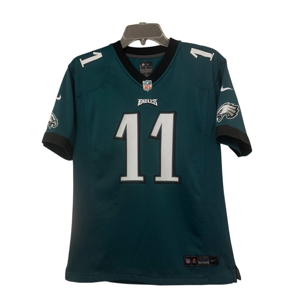 Nike Philadelphia Eagles A.J. Brown Midnight Green Game Jersey Youth Large